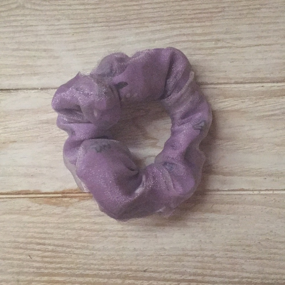 sheer purple scrunchy